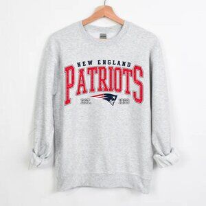 New England Football Inspired Sweatshirt, Retro Game Day Graphic Crewneck
